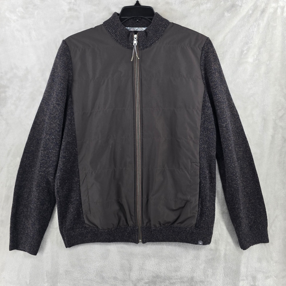 Brax Feel Good Hybrid‎ Knit Jacket Full Zip wool Brown Large